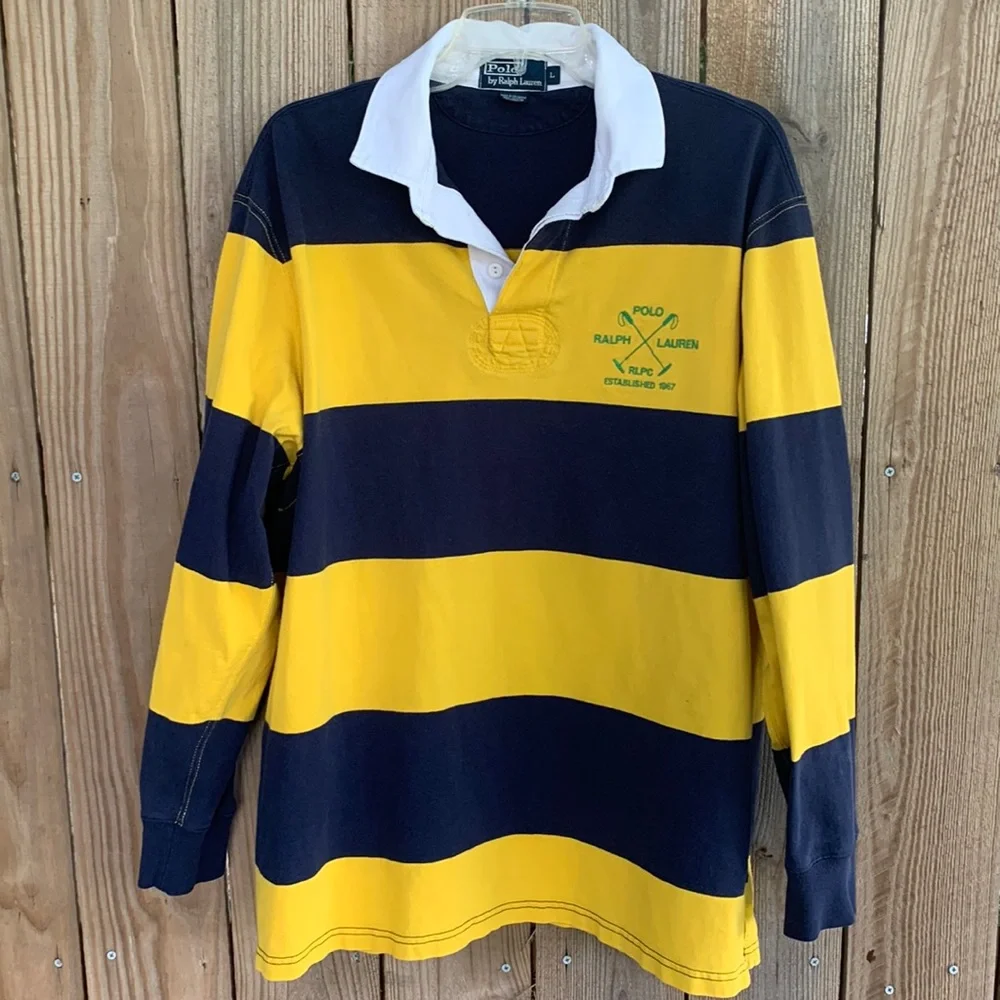 Polo by Ralph Lauren Rugby — Navy and Yellow - Picture 10 of 11